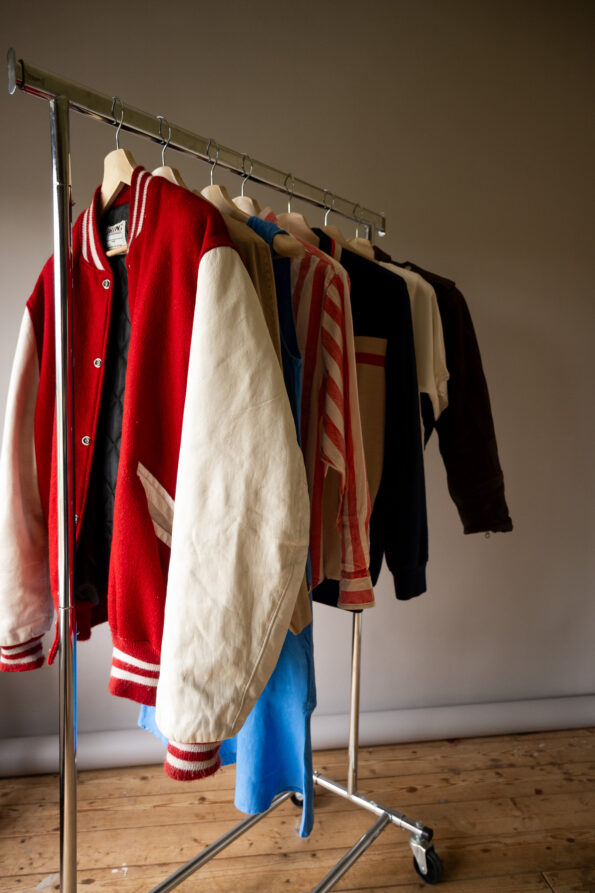 The vintage leather and wool varsity bomber jacket - Size up to 42 - Image 12