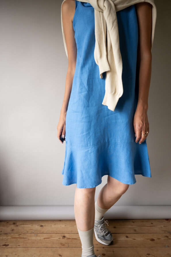 The 100% linen sky blue summer dress - Size up to M - Image 6