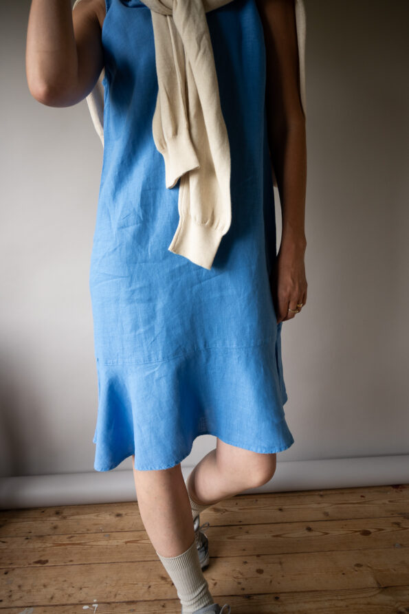 The 100% linen sky blue summer dress - Size up to M - Image 5