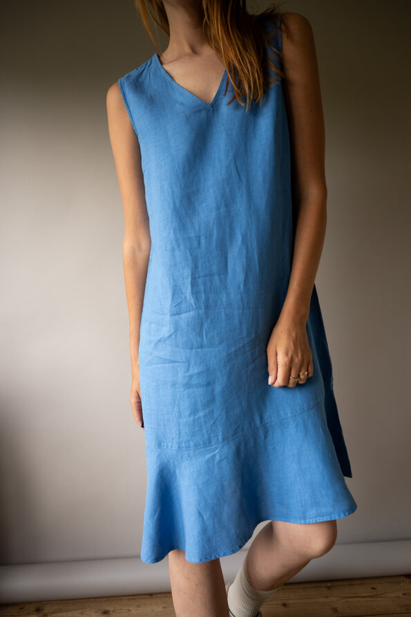 The 100% linen sky blue summer dress - Size up to M - Image 3