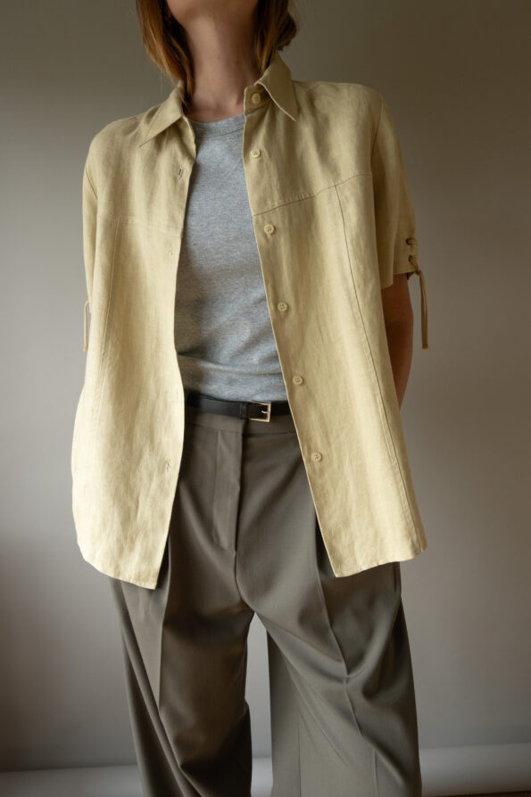 The 100% linen lacing detail blouse - Size up to 40 - Image 2