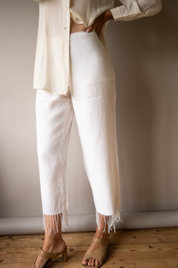 The white tassel trousers - Size up to S/M - Image 2