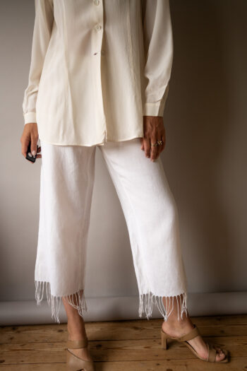 The white tassel trousers - Size up to S/M