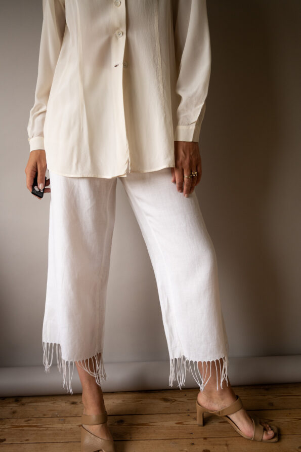 The white tassel trousers - Size up to S/M