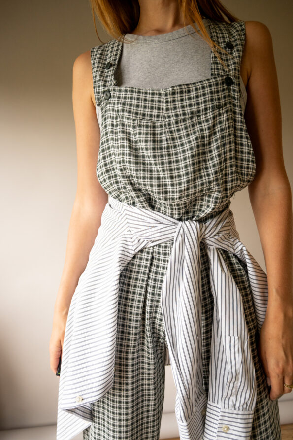 The viscose checkered dungaree - Size up to S - Image 3