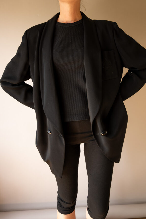 The vintage CHRISTIAN DIOR black blazer - Size up to 40 - Image 3