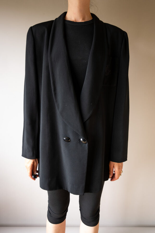 The vintage CHRISTIAN DIOR black blazer - Size up to 40 - Image 6