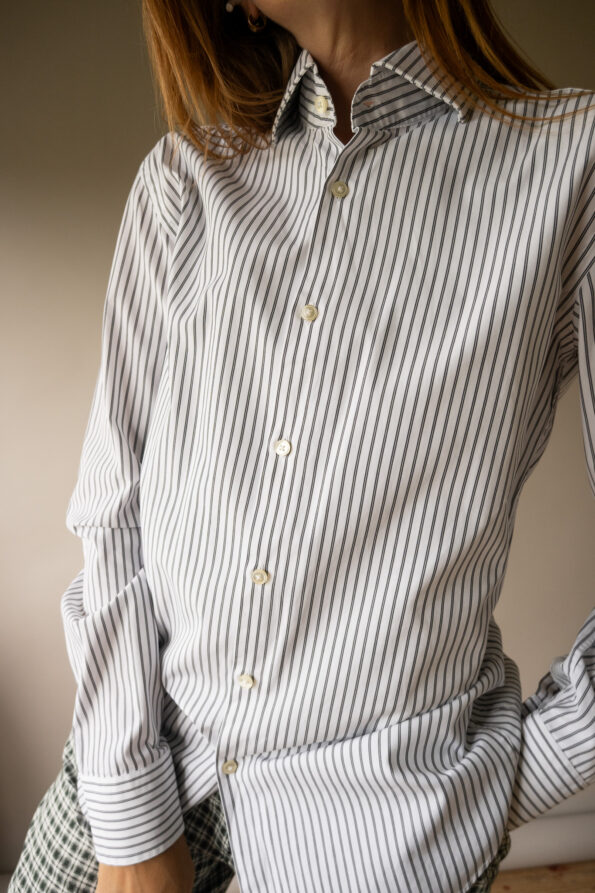 The cotton striped Hugo boss shirt - Size up to 38 - Image 2
