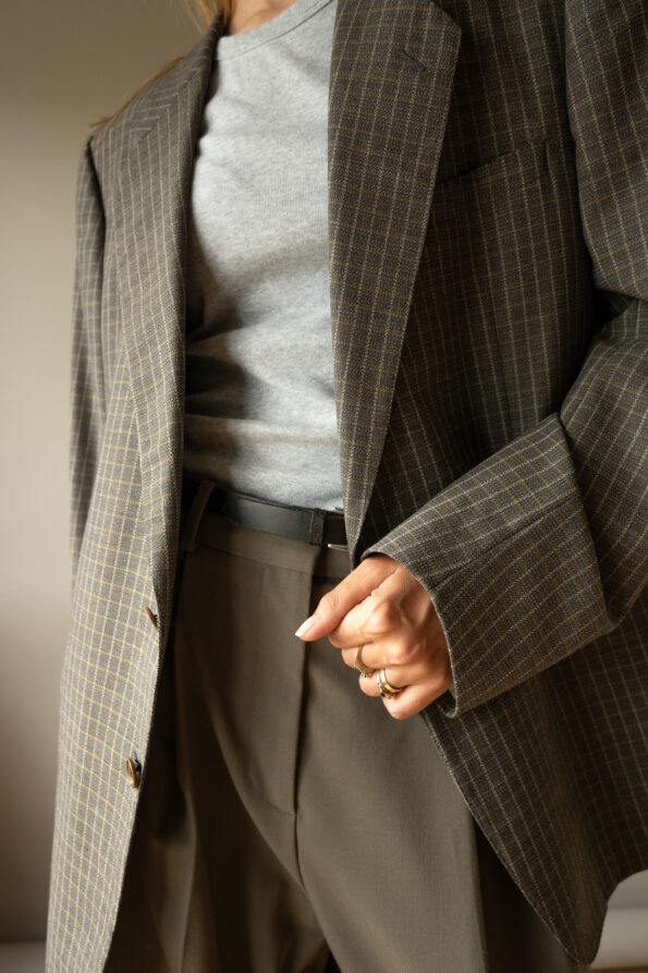 The YVES SAINT LAURENT checkered blazer - Size up to 40 - Image 2