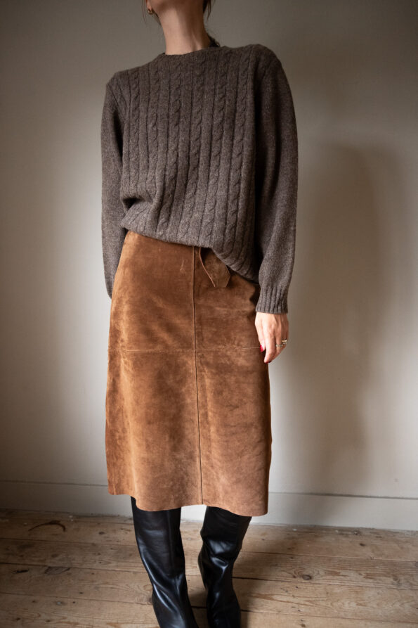 The suede cognac pencil skirt - Size up to M - Image 4