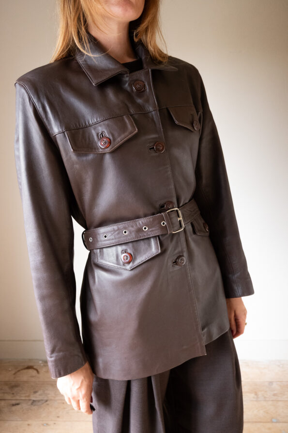 The Deep brown perfect leather jacket - Size up to M - Image 6