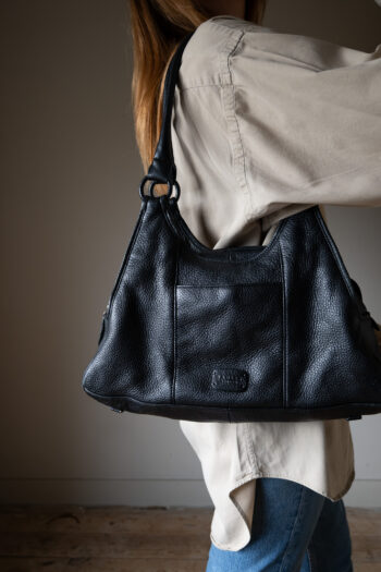 The black leather bag