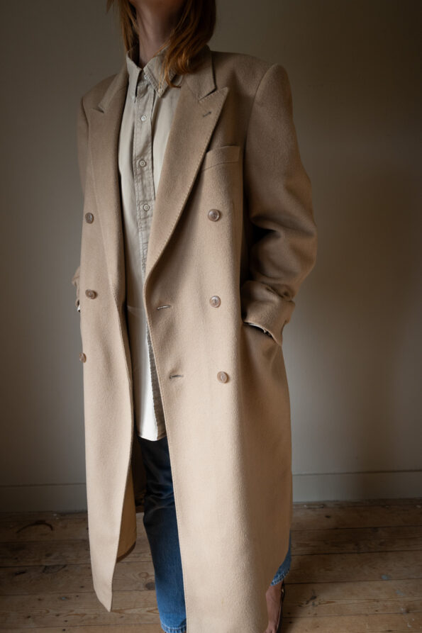 The cashmere blend double breasted coat - Size up to L