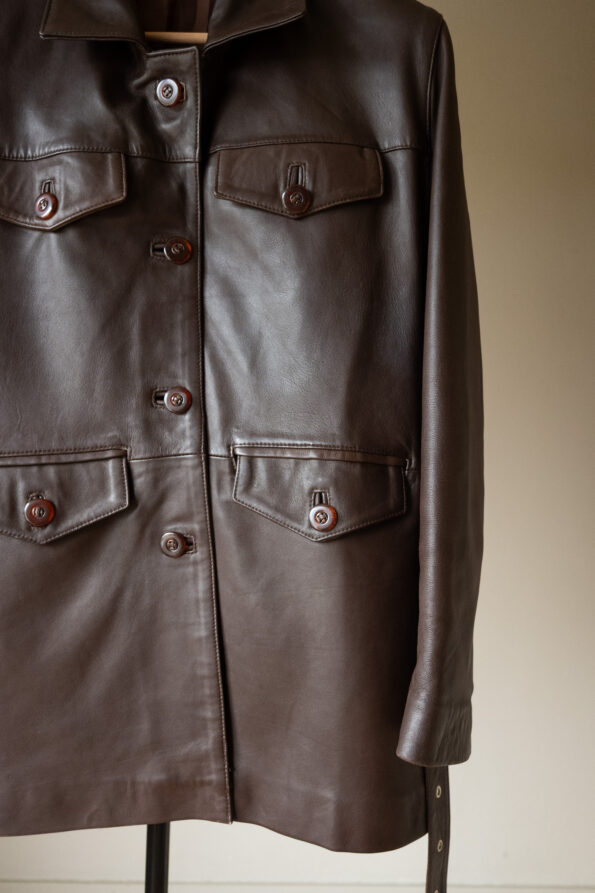 The Deep brown perfect leather jacket - Size up to M - Image 10